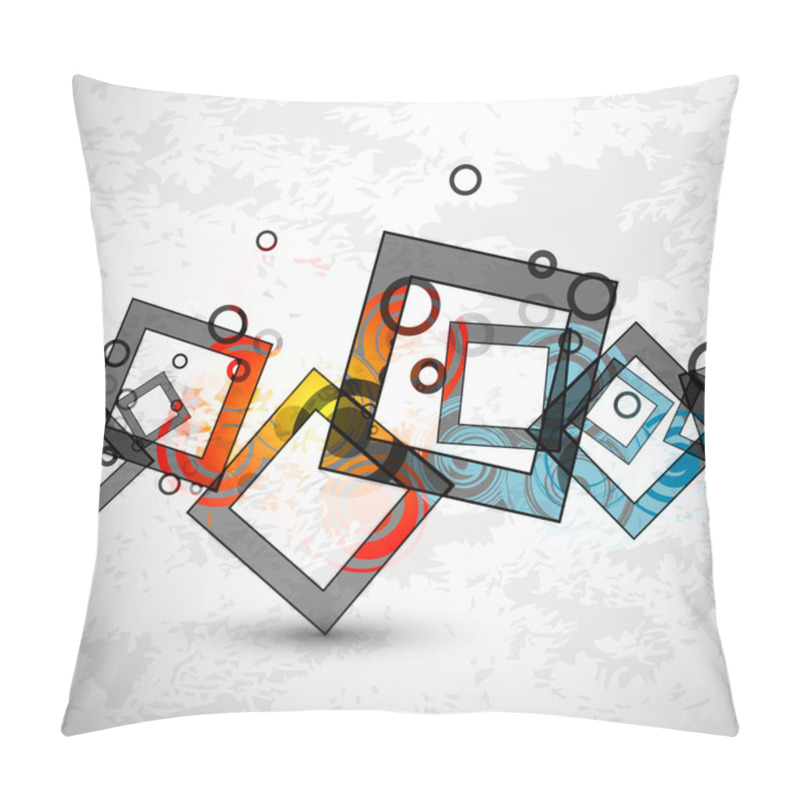 Personality  Abstract Grunge Squares. Vector Background Pillow Covers