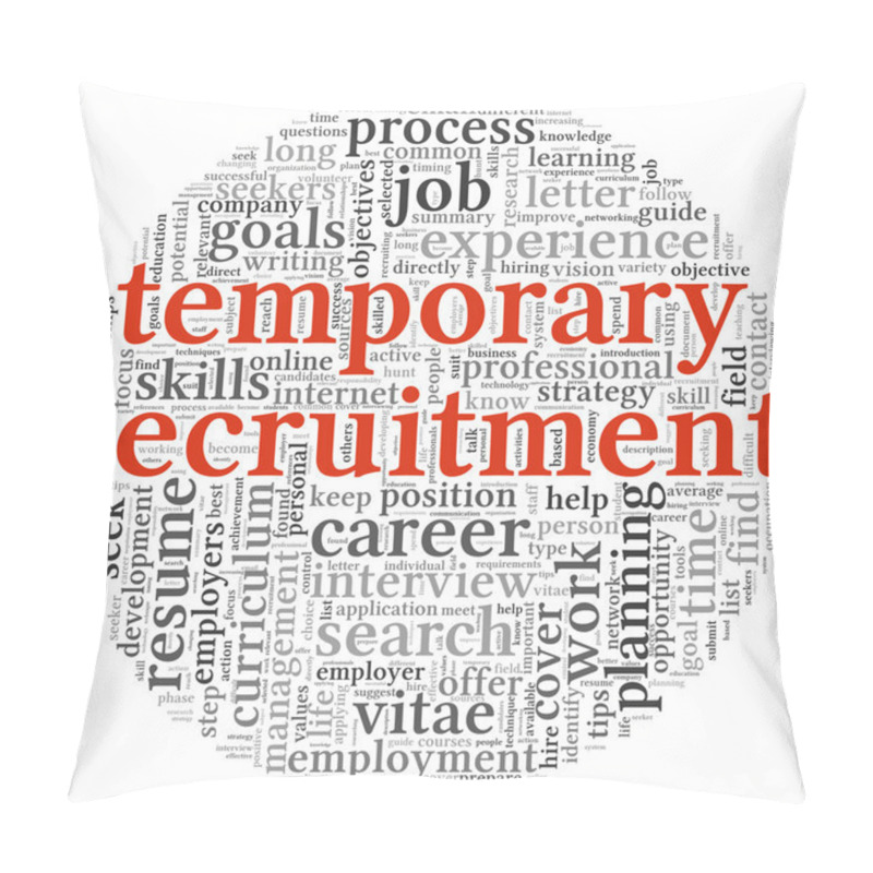 Personality  Temporary Recruitment Concept Pillow Covers