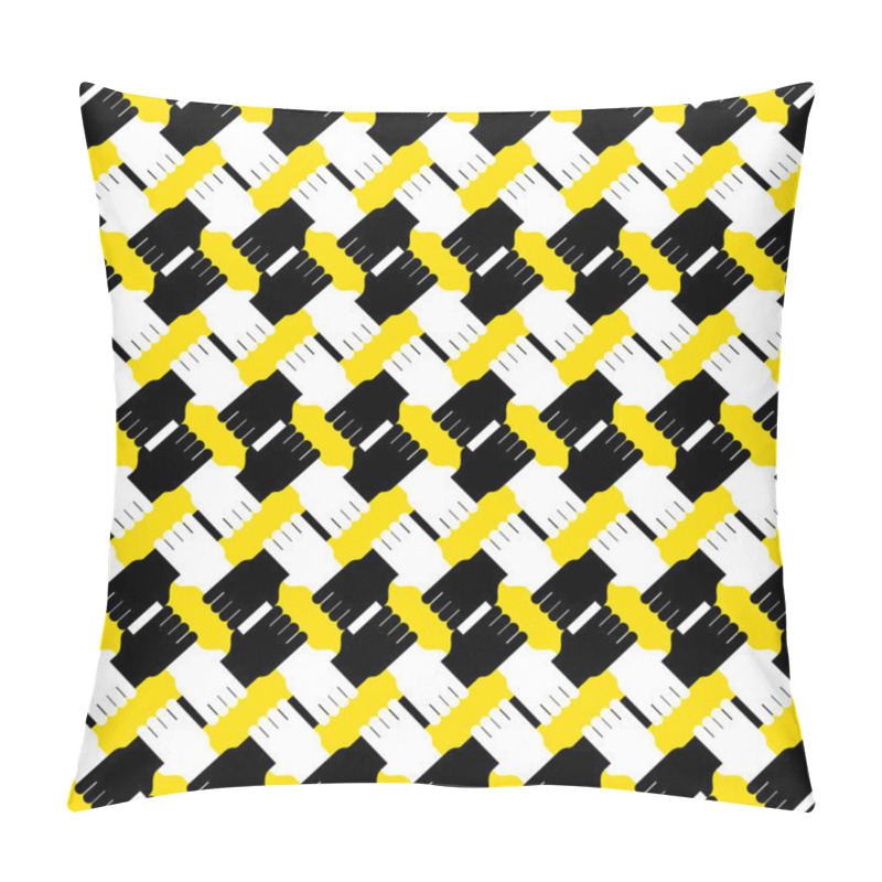 Personality  Connecting Hand Pattern Pillow Covers