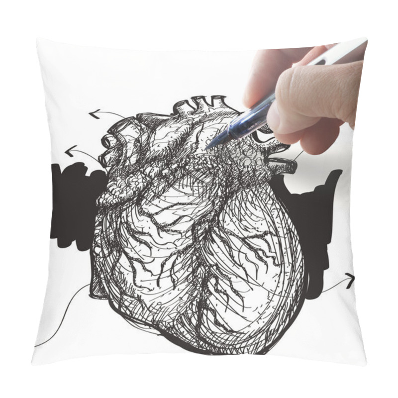 Personality  Hand Draws Heart Pillow Covers