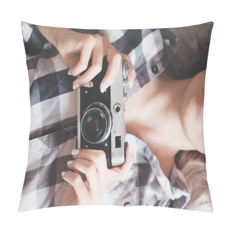 Personality  Woman On The Bed Pillow Covers