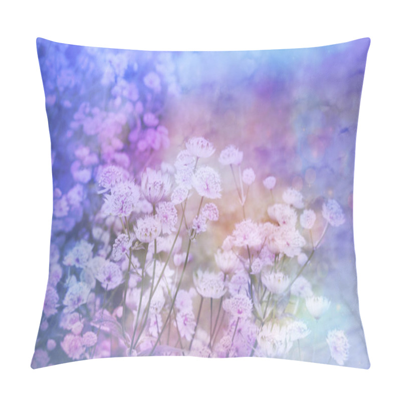 Personality  Dreamy Beautiful Floral Background With Bokeh Lights Pillow Covers