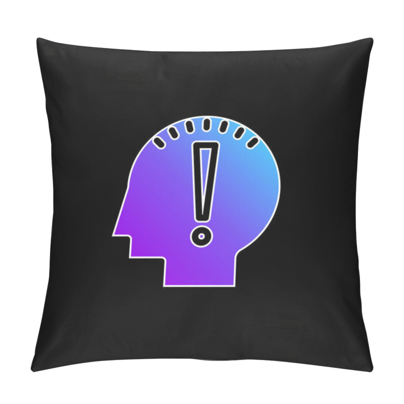 Personality  Begin Blue Gradient Vector Icon Pillow Covers