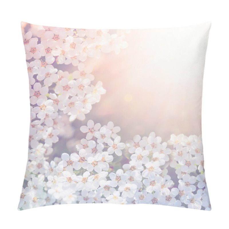 Personality  White Spirea Flowers. Pillow Covers