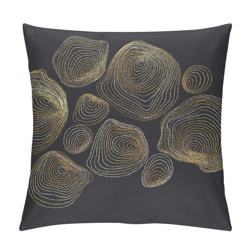 Personality  Abstract Background Inspired By Nature Stone Shapes. Dynamic Emi Pillow Covers