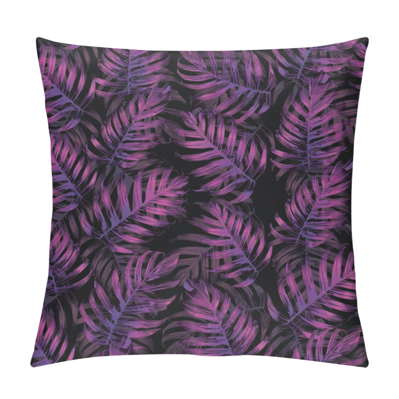 Personality  Palm Monstera Seamless Pattern.  Pillow Covers