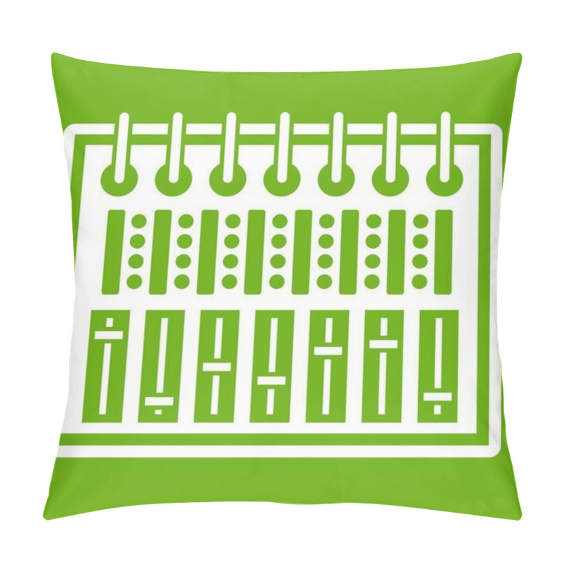 Personality  Music Equalizer Console Icon Green Pillow Covers