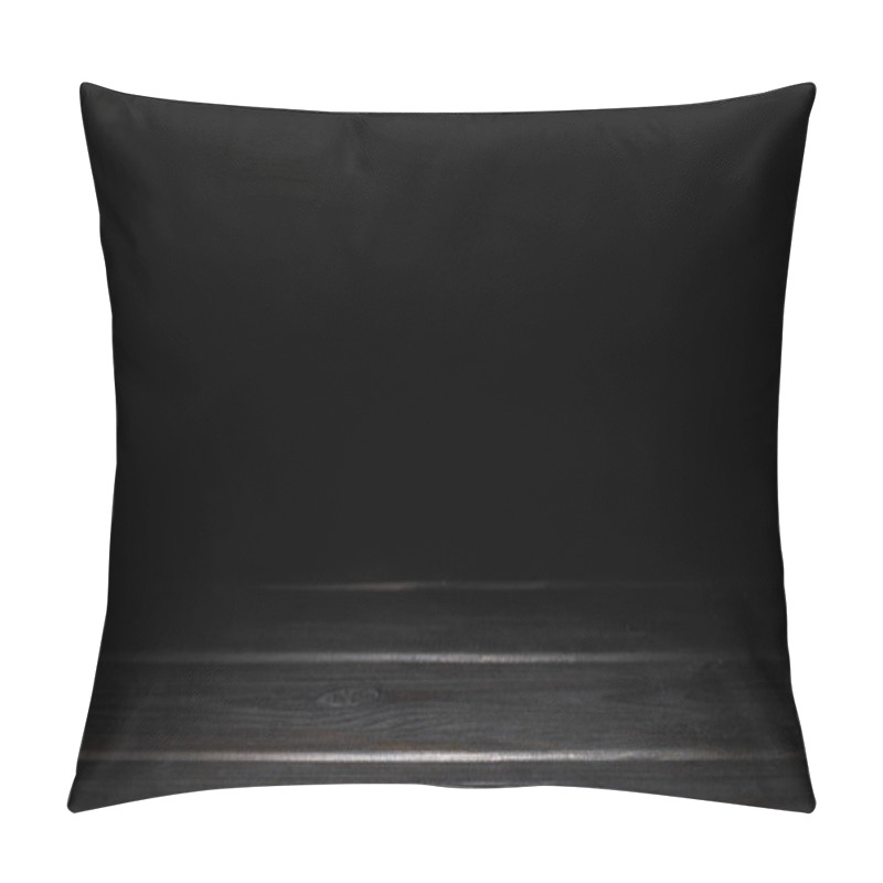 Personality  Dark Grey Wooden Background With Stripes On Black Pillow Covers