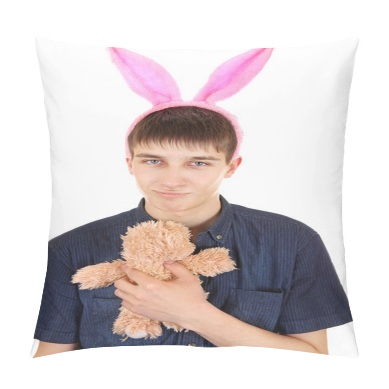 Personality  Teenager With Bunny Ears Pillow Covers