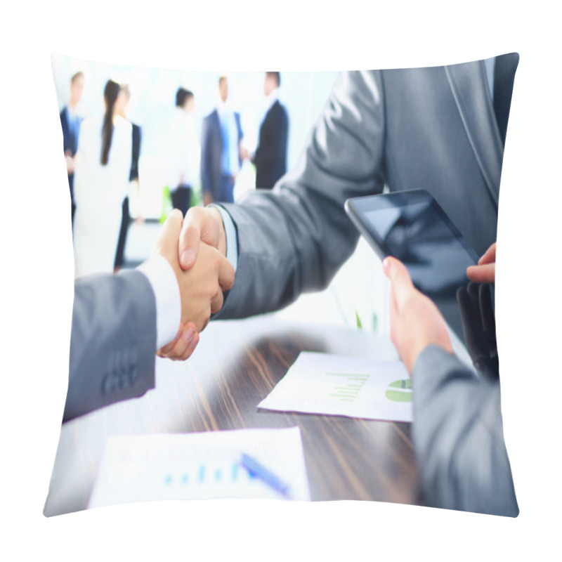 Personality  Business People Shaking Hands Pillow Covers