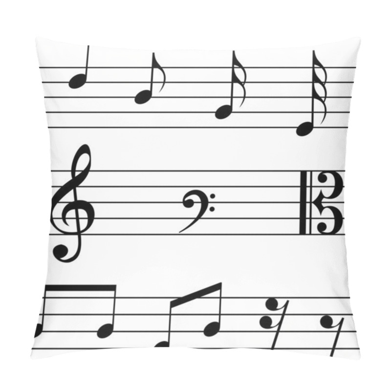 Personality  Musical Notes - Vector Signs Pillow Covers