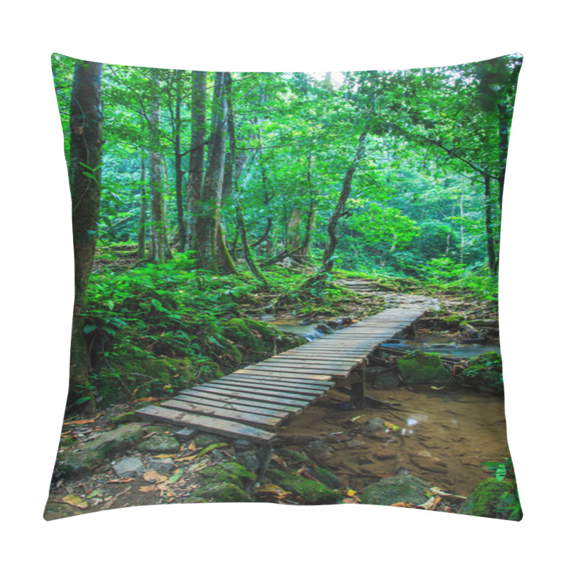 Personality  Wood Bridge Over The Waterfall Pillow Covers