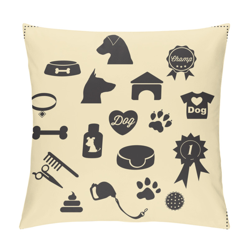 Personality  Dog Icons Pillow Covers