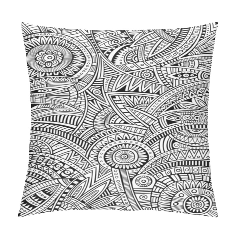 Personality  Abstract Vector Tribal Ethnic Background Pattern Pillow Covers