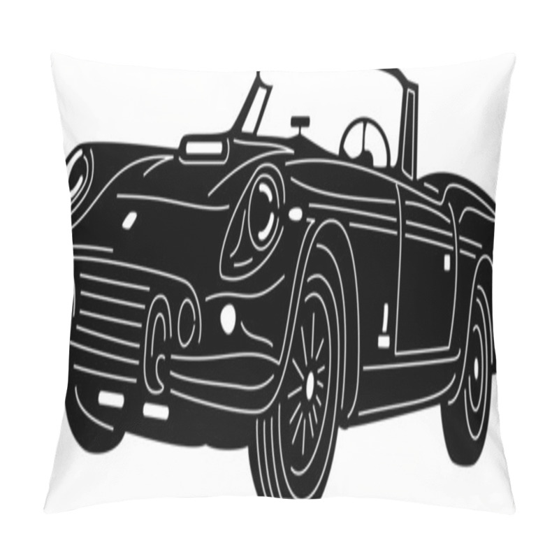 Personality  Car - Detailed Silhouette Pillow Covers