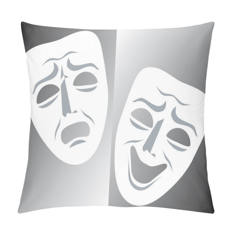 Personality  Mask Theater. Abstract Image Pillow Covers