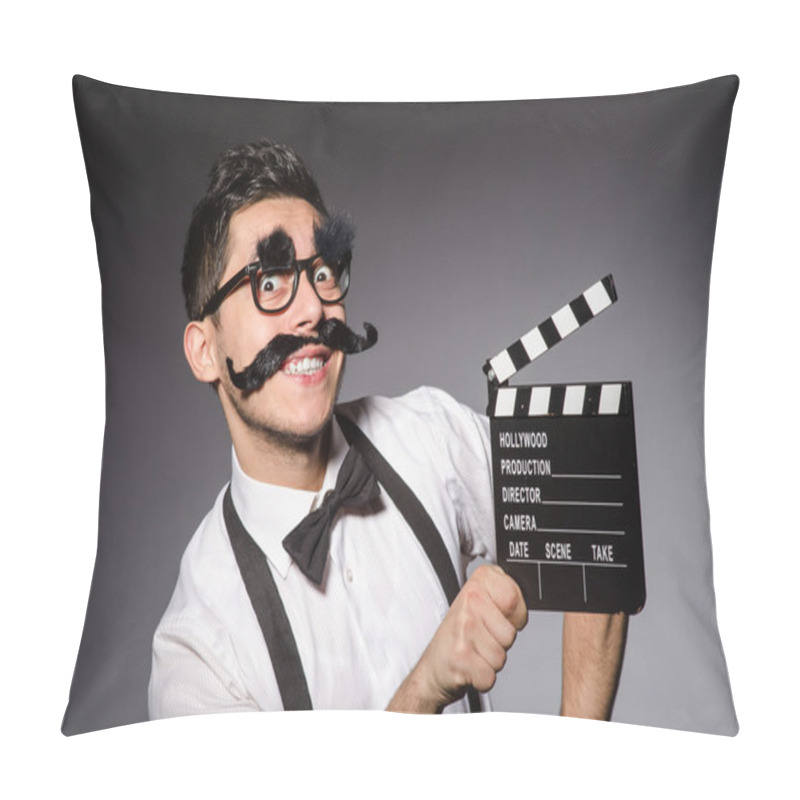 Personality  Young Man With False Moustache Pillow Covers