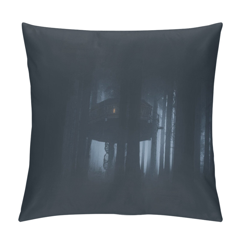 Personality  Scary Tree House In Mysterious Forest  Pillow Covers