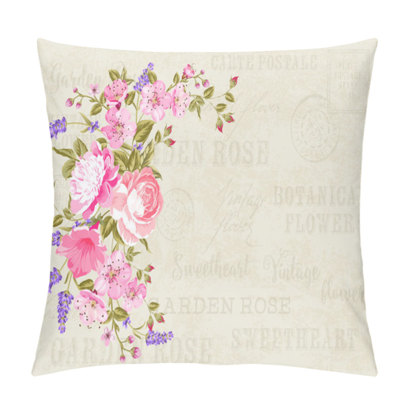 Personality  Flower Garland Illustration. Pillow Covers