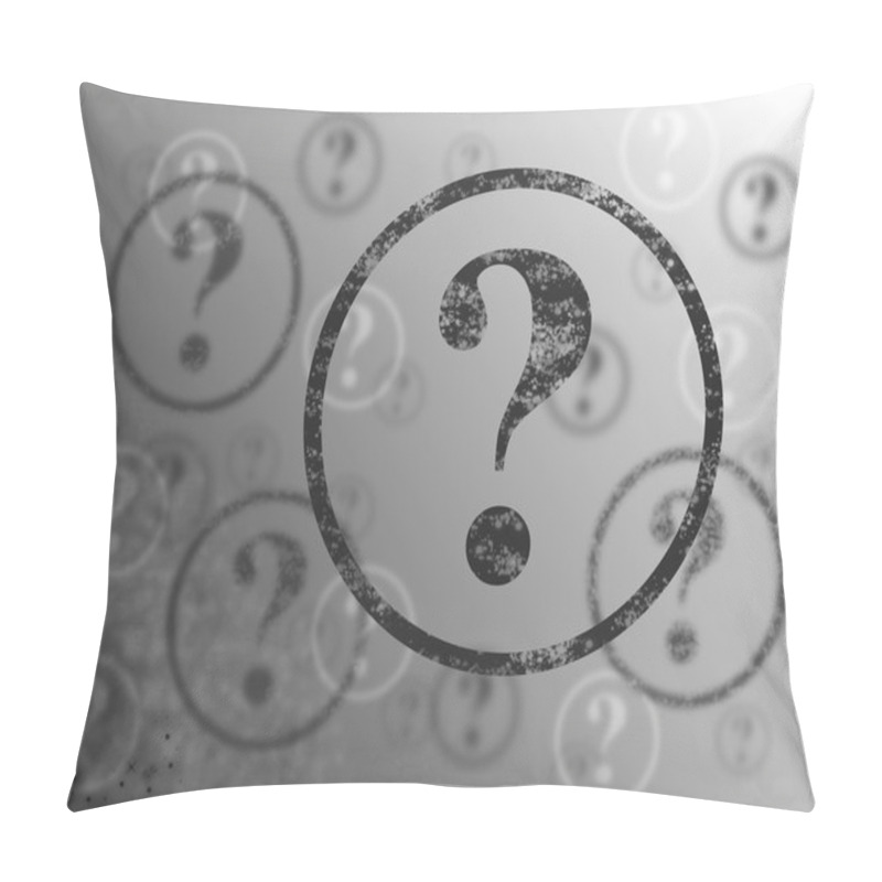 Personality  Question Mark Background BW Pillow Covers