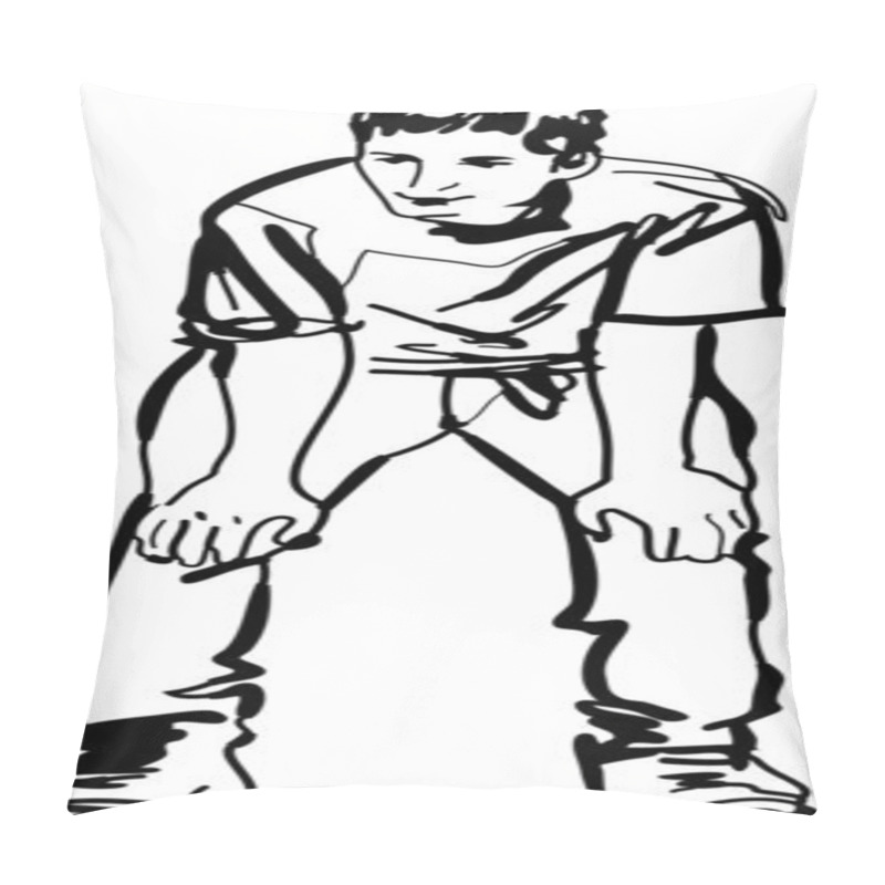 Personality  Guy In Jeans And A T-shirt Pillow Covers