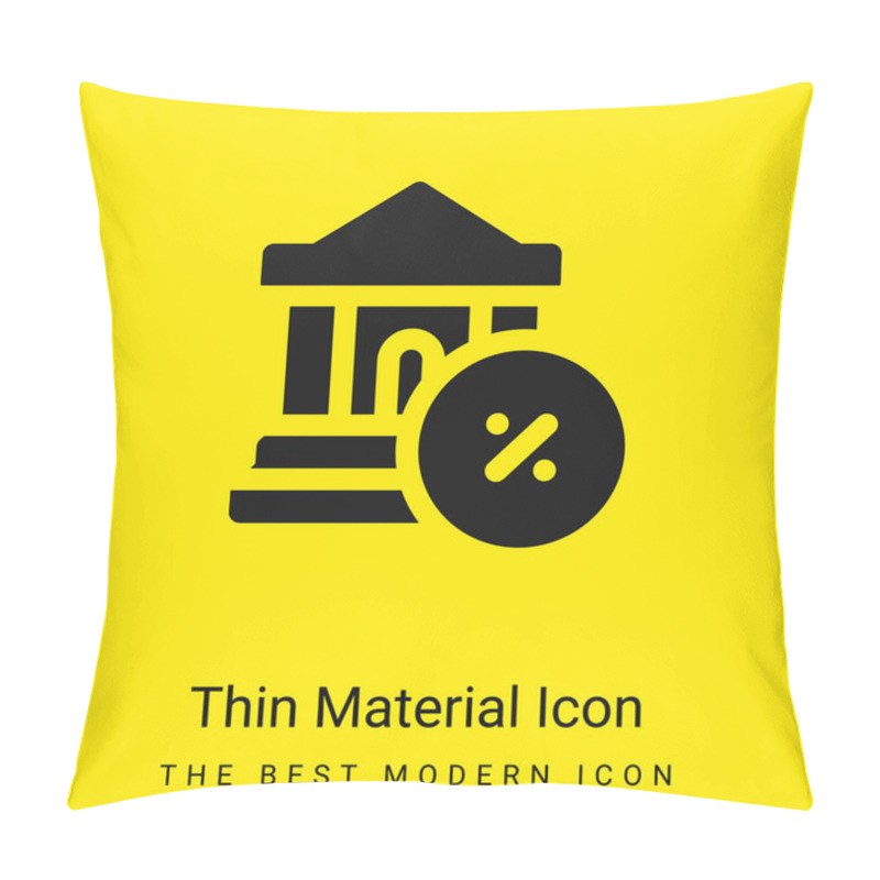 Personality  Bank Minimal Bright Yellow Material Icon Pillow Covers