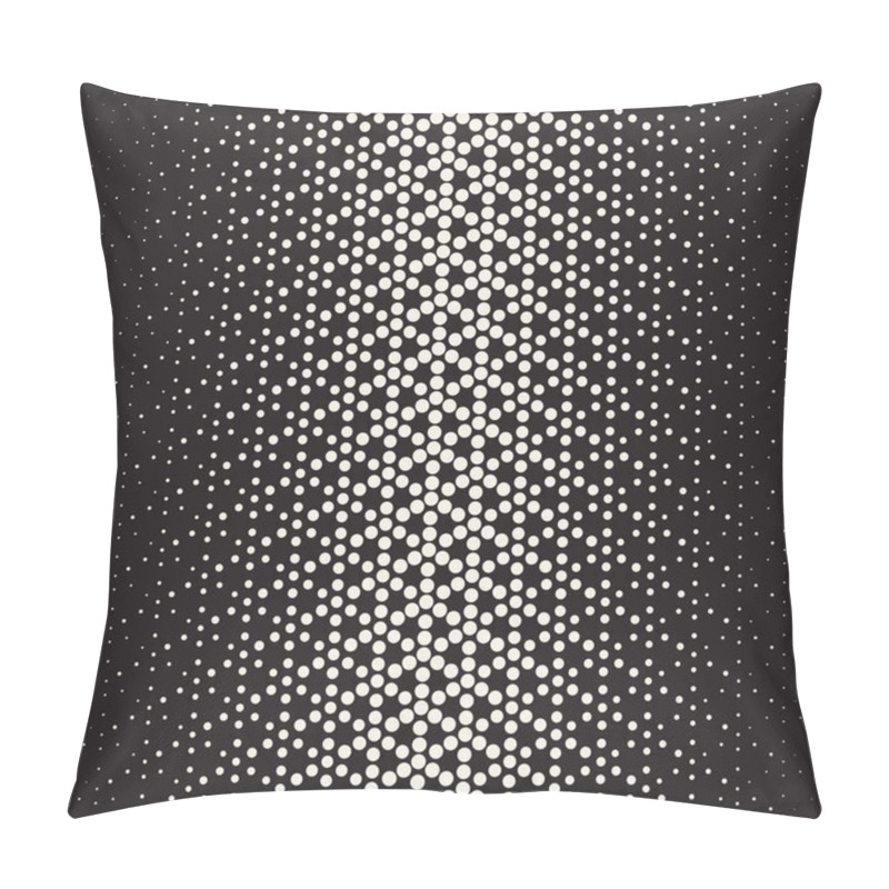 Personality  Vector Seamless Black And White Circles Halftone Pattern Pillow Covers