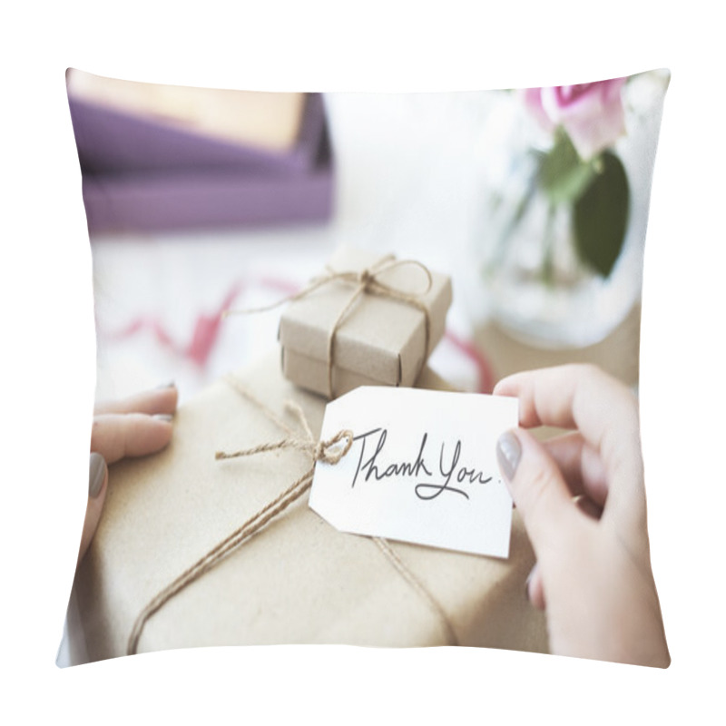 Personality  Woman Writing Thank You Card Pillow Covers