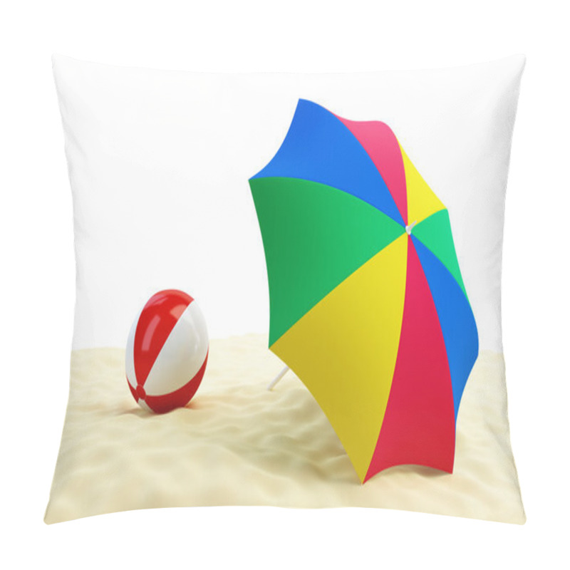 Personality  Beach Ball Umbrella Beach Pillow Covers