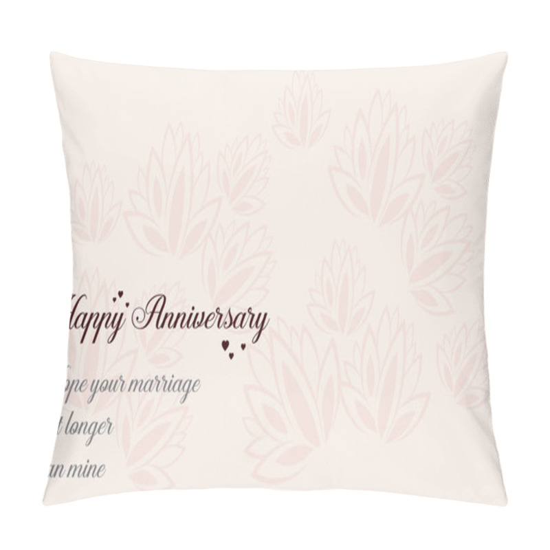 Personality  Vector Illustration Wedding Card Design Pillow Covers