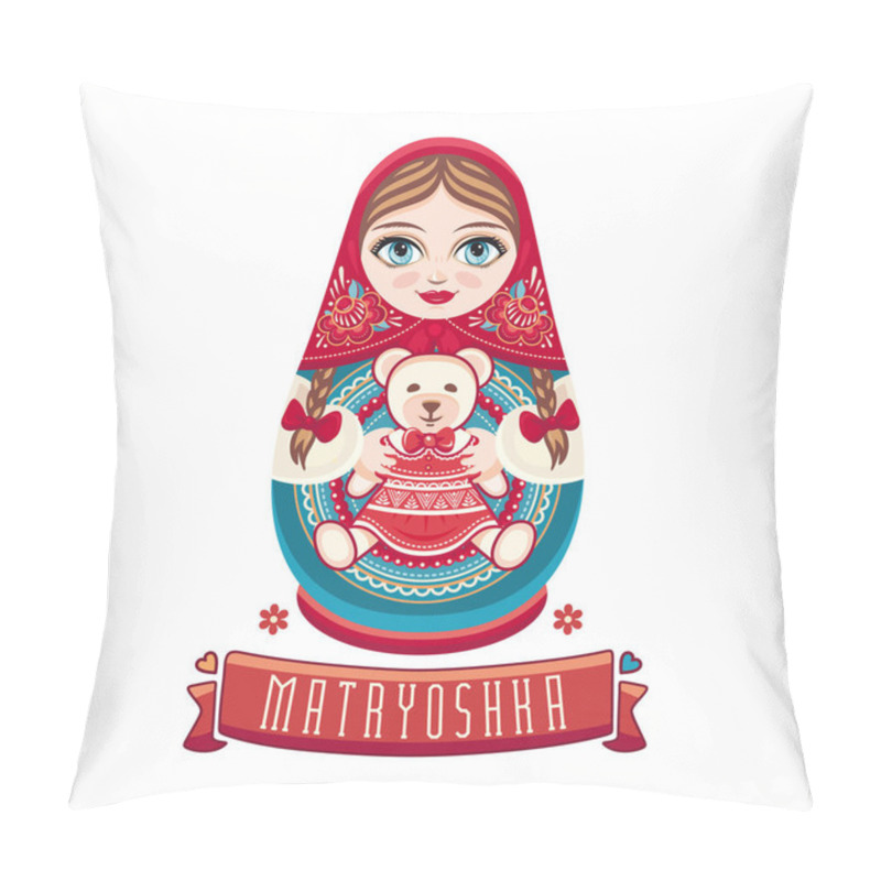 Personality  Matryoshka. Babushka Doll. Set Pillow Covers