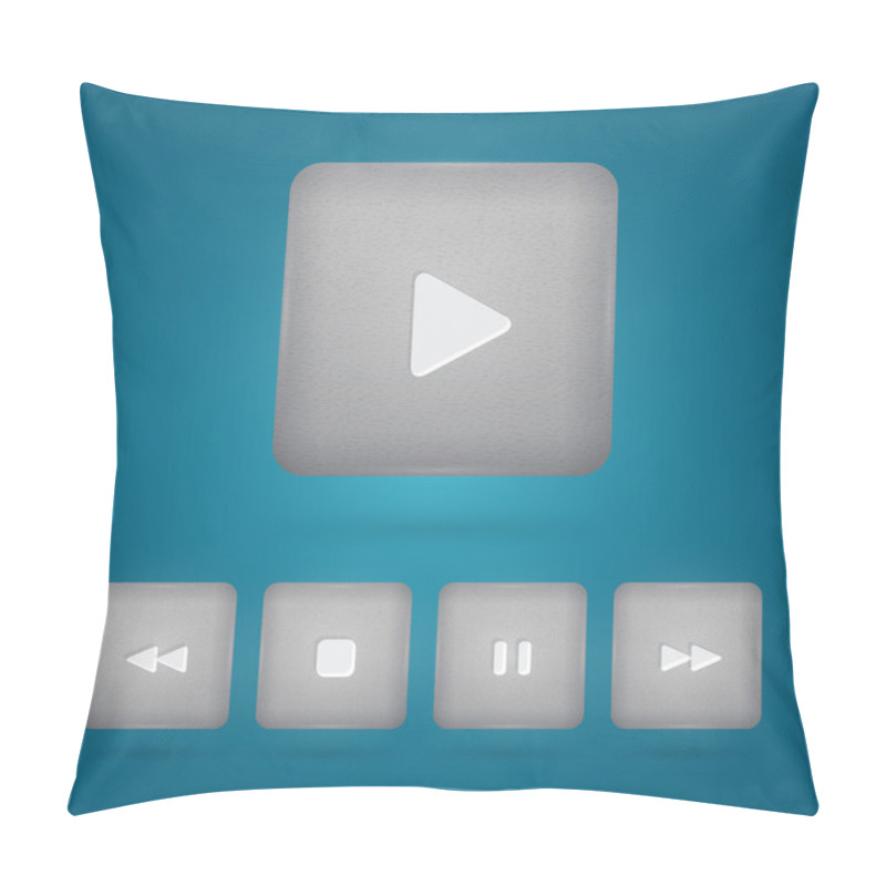 Personality  Vector Set Of Player Buttons Pillow Covers