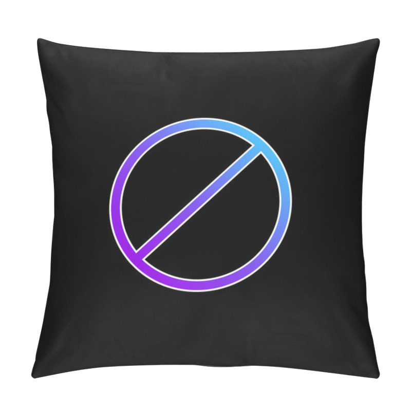 Personality  Access Denied Blue Gradient Vector Icon Pillow Covers