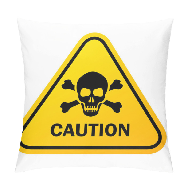 Personality  Caution Triangular Vector Sign Pillow Covers