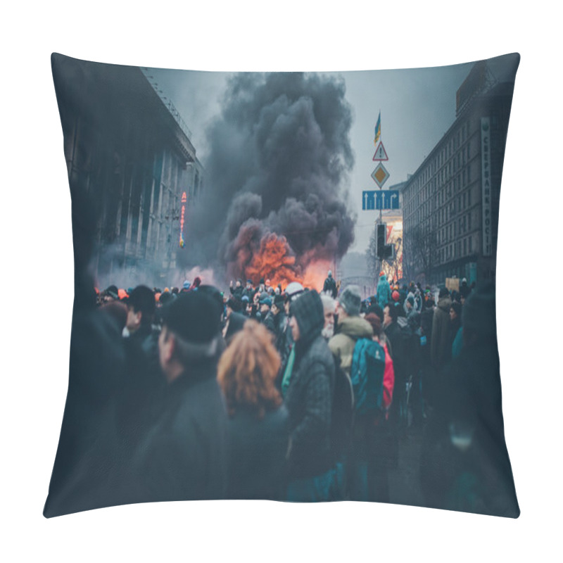 Personality  Anti Government Protests In Kyiv, Ukraine Pillow Covers