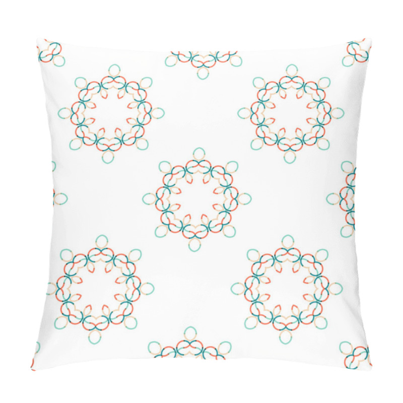 Personality  Seamless Vector Geometric Abstract Pattern. Creative Round Shapes Made Of Short Lines. Pillow Covers