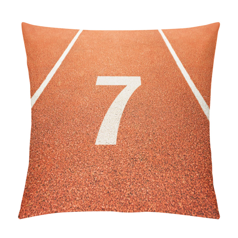 Personality  Number Seven On Running Track Pillow Covers