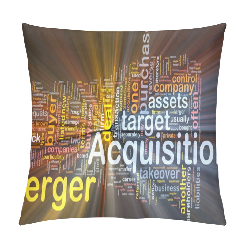 Personality  Merger Acquisition Background Concept Glowing Pillow Covers