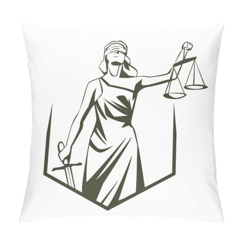 Personality  Illustration Of Themis Pillow Covers