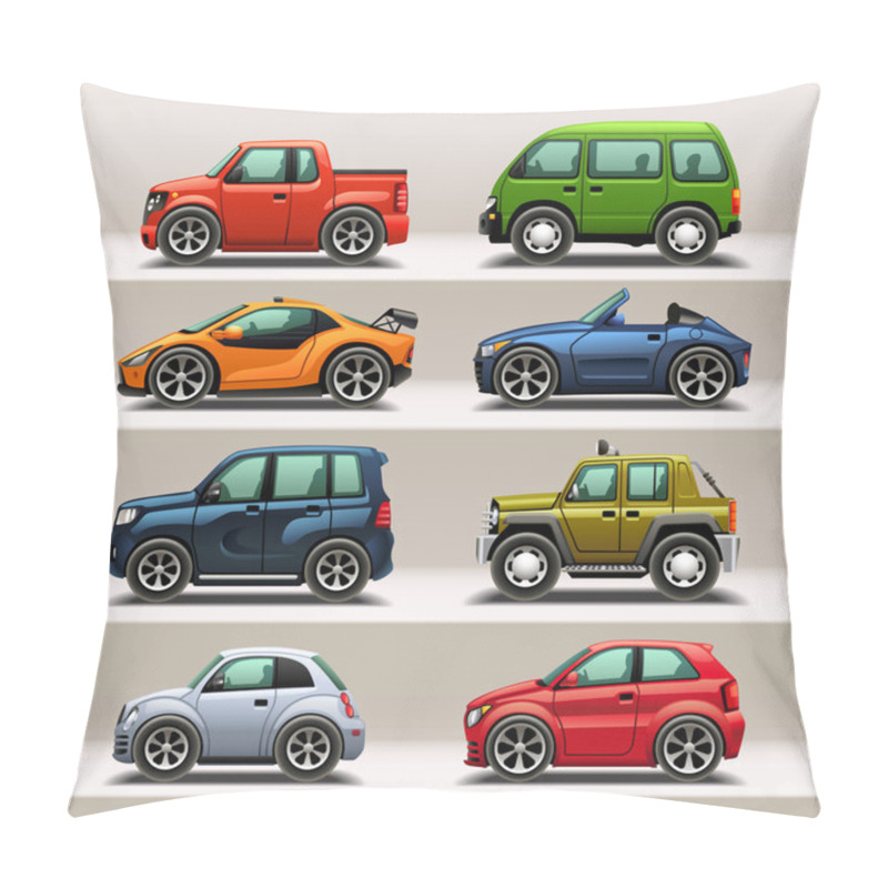 Personality  Car Icon Set Pillow Covers