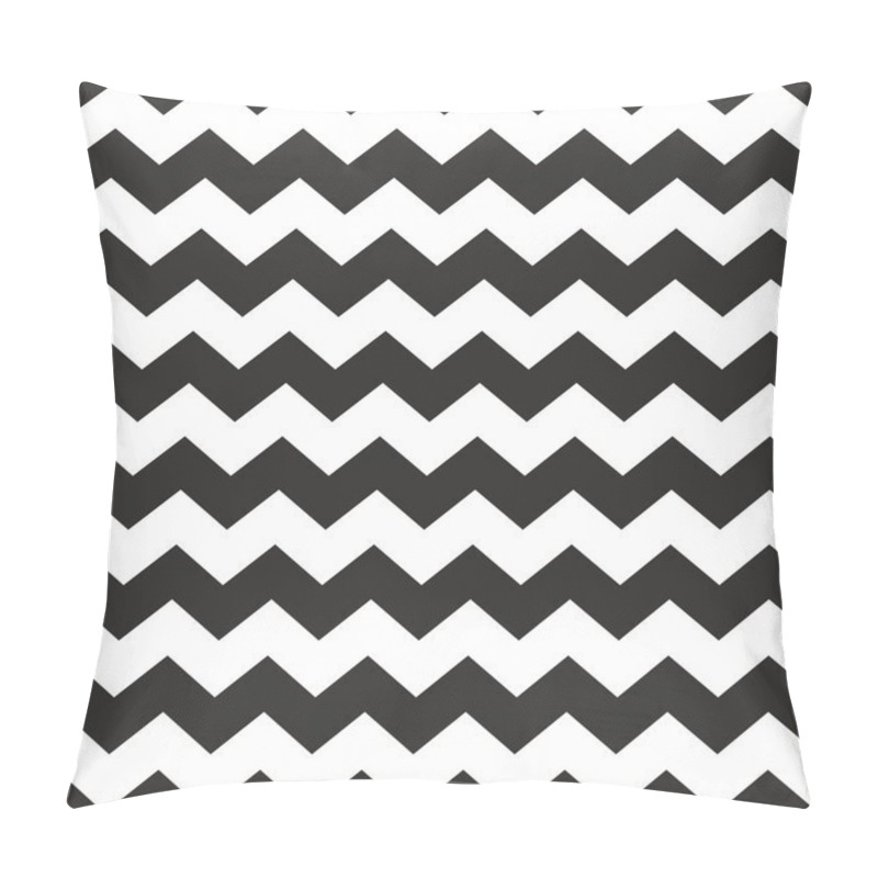 Personality  Zig Zag Vector Chevron Black And White Tile Pattern Pillow Covers