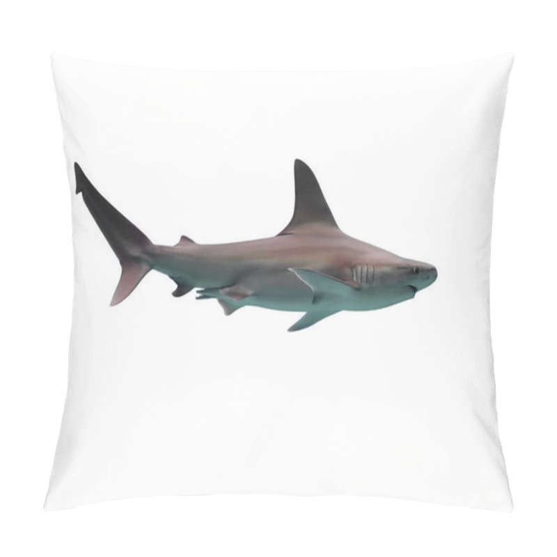 Personality  Shark Isolated On White Background Pillow Covers