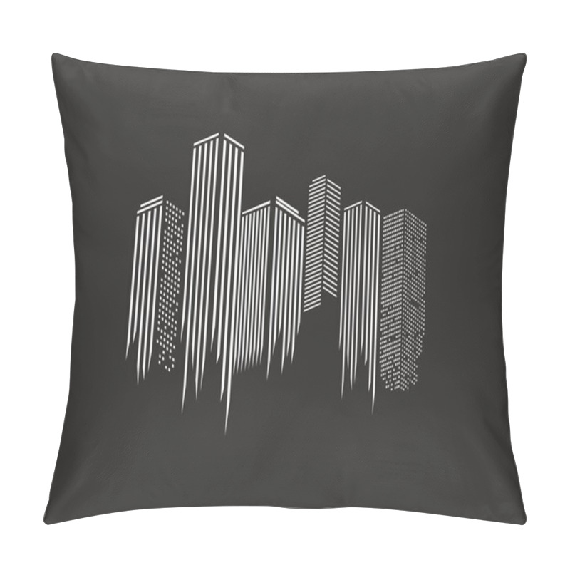 Personality  City Vector Background Pillow Covers