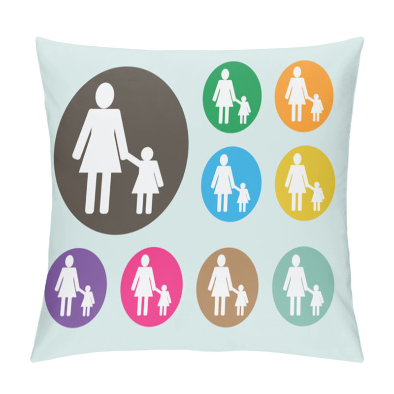 Personality  Pictograms People Man Icon Sign Symbol Pictogram Pillow Covers