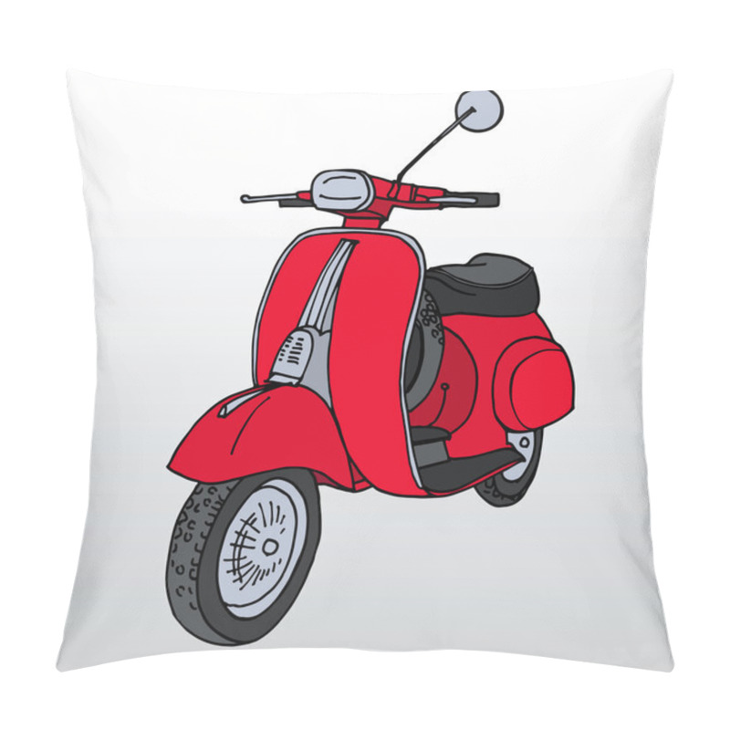 Personality  Hand Drawn Retro Scooter Pillow Covers