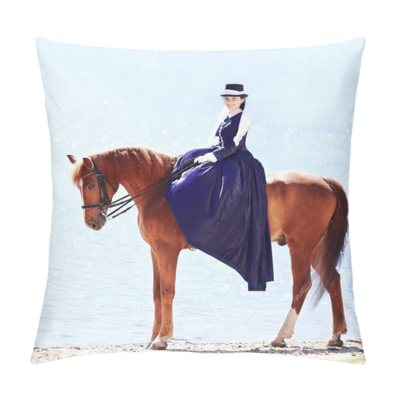 Personality  The Lady On Riding Walk. Pillow Covers