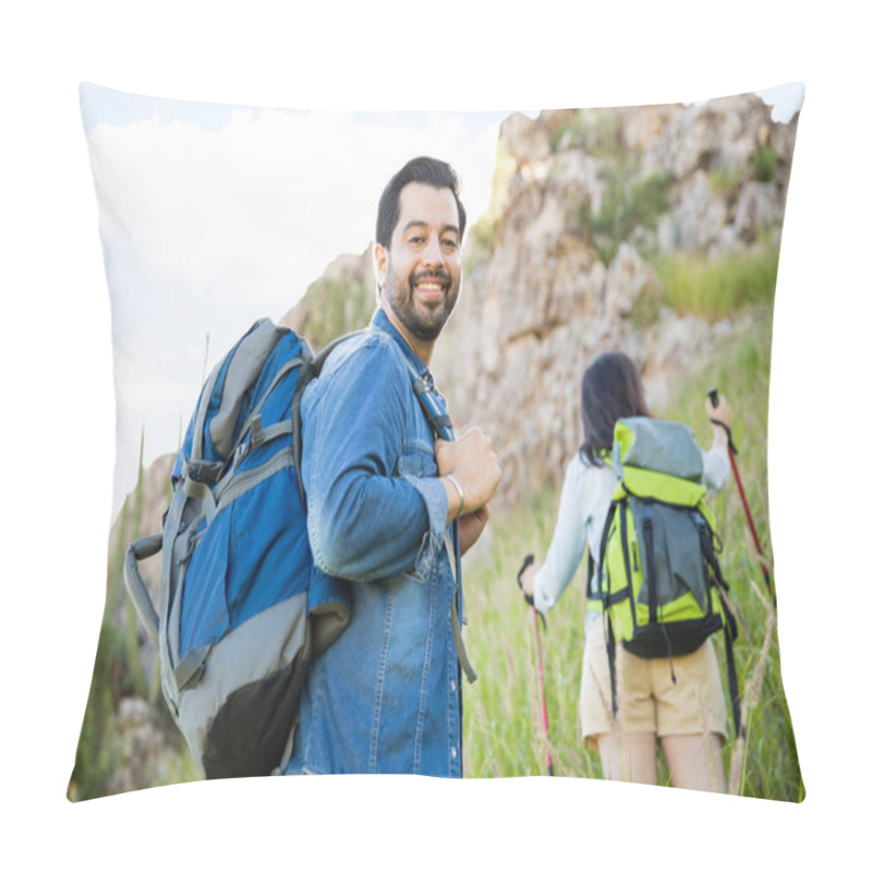 Personality  Man And Girlfriend On Camping Trip Pillow Covers