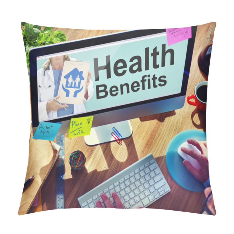 Personality  Man Using Computer And Health Benefits Pillow Covers