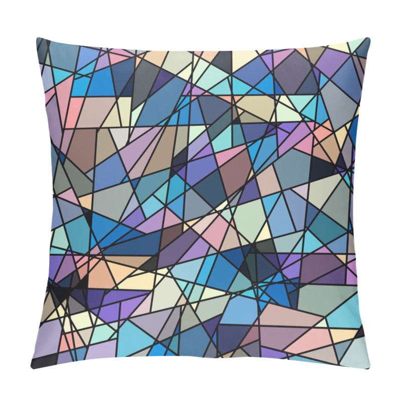 Personality  Vector Seamless Mosaic Art Pattern. Art Background. Pillow Covers