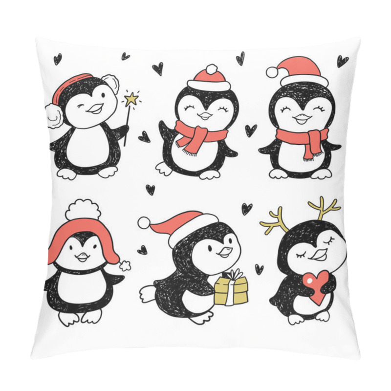 Personality  Seamless Pattern Wirh Penguins Pillow Covers